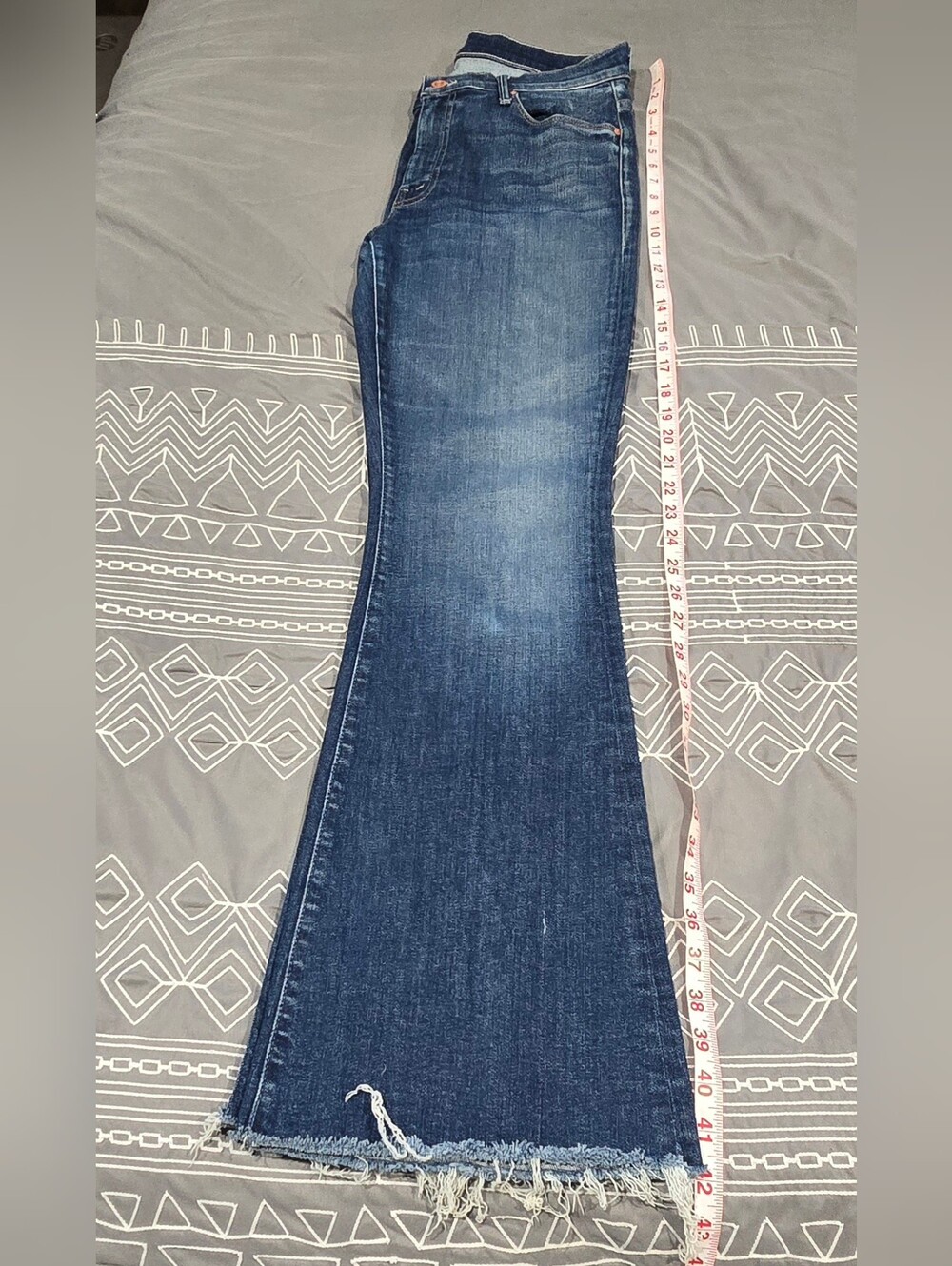MOTHER Denim The Weekender Fray High Waisted Flare Jeans Size 29 - Picture 2 of 9